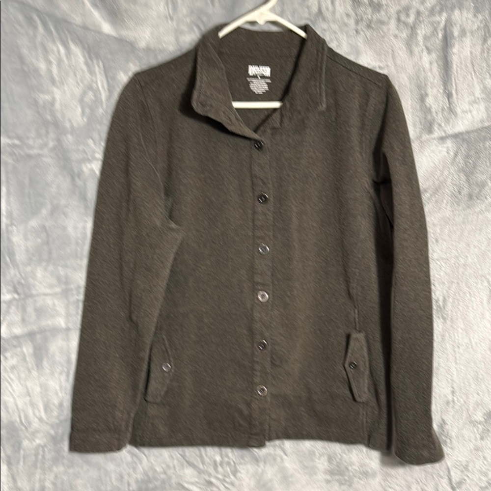 Women’s Wearwithall Ponte knit‎ jacket by Duluth Trading Company size L gray